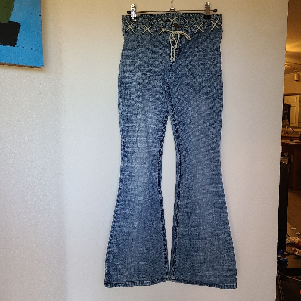 ☆Vintage mudd tie-up waist flare jeans size 1☆